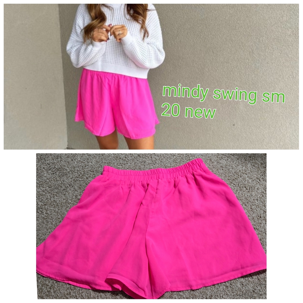 Vibrant Pink High Waist Women's Shorts